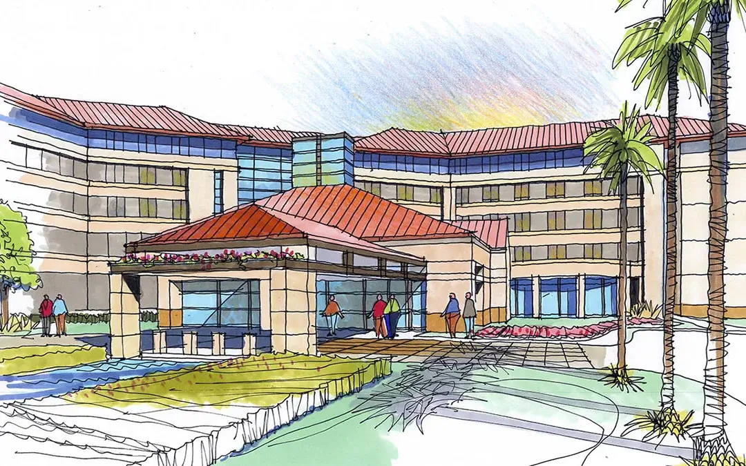 An architectural sketch by Blair Remy